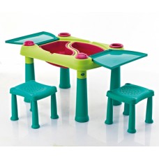 CURVER. Masuta de joaca CREATIVE PLAY cu doua scaune 